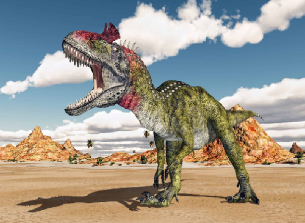 Cryolophosaurus was a giant tetrapod dinosaur with a characteristic ...